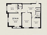 3-комнатная квартира, 95 м², 5/13 эт. Махачкала
