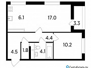 2-комнатная квартира, 49 м², 3/19 эт. Москва