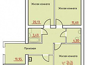 3-комнатная квартира, 95 м², 2/10 эт. Череповец