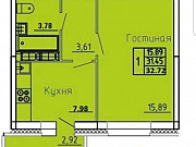 1-комнатная квартира, 33 м², 8/16 эт. Воронеж