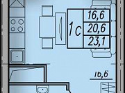 1-комнатная квартира, 23 м², 4/18 эт. Тюмень