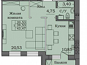 1-комнатная квартира, 44 м², 1/5 эт. Калининград
