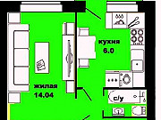 1-комнатная квартира, 27 м², 1/3 эт. Таганрог