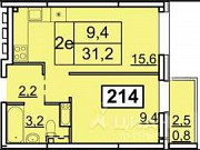 1-комнатная квартира, 32 м², 10/17 эт. Химки