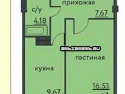 1-комнатная квартира, 37 м², 14/18 эт. Пермь