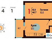 1-комнатная квартира, 40 м², 4/8 эт. Севастополь