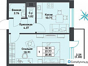 1-комнатная квартира, 38 м², 5/9 эт. Свердлова