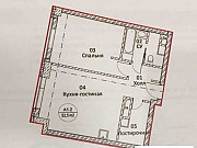 1-комнатная квартира, 52 м², 3/25 эт. Москва