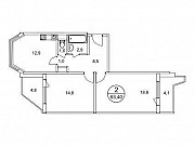 2-комнатная квартира, 63 м², 2/17 эт. Москва