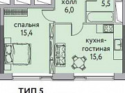 1-комнатная квартира, 42 м², 3/5 эт. Москва