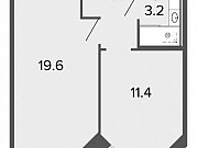 1-комнатная квартира, 39 м², 9/13 эт. Санкт-Петербург