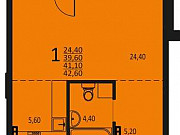 1-комнатная квартира, 41 м², 16/16 эт. Екатеринбург