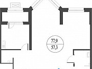 2-комнатная квартира, 77 м², 7/28 эт. Москва