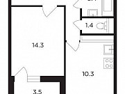 1-комнатная квартира, 39 м², 7/19 эт. Москва