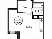 1-комнатная квартира, 33 м², 3/9 эт. Москва