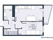 1-комнатная квартира, 35 м², 2/23 эт. Санкт-Петербург