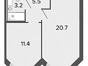 1-комнатная квартира, 40 м², 4/13 эт. Санкт-Петербург