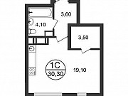 1-комнатная квартира, 30 м², 1/9 эт. Москва