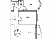 2-комнатная квартира, 51 м², 9/17 эт. Москва