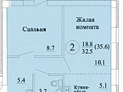 1-комнатная квартира, 35 м², 12/14 эт. Киров