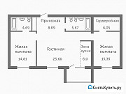 3-комнатная квартира, 86 м², 2/4 эт. Новосибирск