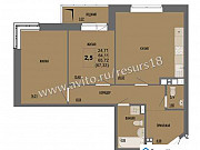 2-комнатная квартира, 65 м², 6/17 эт. Ижевск