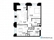 2-комнатная квартира, 67 м², 12/24 эт. Москва