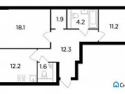 2-комнатная квартира, 63 м², 14/19 эт. Москва