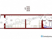 1-комнатная квартира, 38 м², 5/17 эт. Воронеж