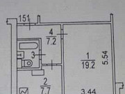 1-комнатная квартира, 38 м², 6/17 эт. Москва