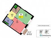 1-комнатная квартира, 42 м², 16/48 эт. Москва