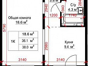 1-комнатная квартира, 38 м², 3/16 эт. Барнаул