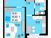 1-комнатная квартира, 37 м², 24/25 эт. Санкт-Петербург