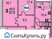 3-комнатная квартира, 82 м², 10/22 эт. Москва