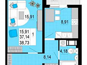 1-комнатная квартира, 38 м², 18/25 эт. Санкт-Петербург