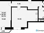 1-комнатная квартира, 56 м², 9/18 эт. Санкт-Петербург