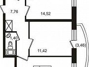 2-комнатная квартира, 53 м², 13/24 эт. Санкт-Петербург