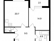 1-комнатная квартира, 53 м², 13/20 эт. Москва