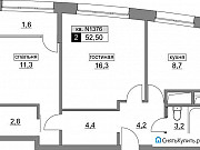 2-комнатная квартира, 52 м², 17/21 эт. Москва