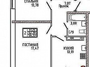 2-комнатная квартира, 56 м², 16/18 эт. Ставрополь