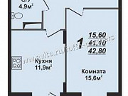 1-комнатная квартира, 42 м², 12/18 эт. Владимир