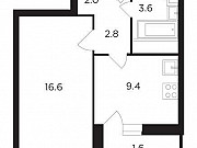 1-комнатная квартира, 35 м², 16/17 эт. Москва