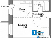 1-комнатная квартира, 36 м², 4/10 эт. Ярославль