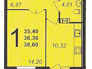 1-комнатная квартира, 36 м², 12/19 эт. Екатеринбург