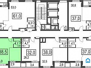 1-комнатная квартира, 38 м², 25/26 эт. Москва