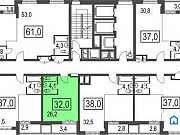 1-комнатная квартира, 32 м², 13/26 эт. Москва