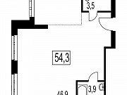 2-комнатная квартира, 54 м², 8/26 эт. Москва