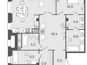 3-комнатная квартира, 133 м², 6/7 эт. Санкт-Петербург