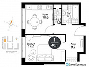 1-комнатная квартира, 40 м², 4/24 эт. Москва