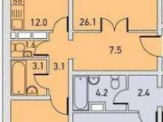 2-комнатная квартира, 69 м², 7/19 эт. Санкт-Петербург